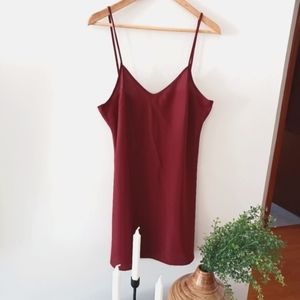 ⚡️SALE⚡️Retro Burgundy Slip Dress
